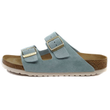 Birkenstock Arizona Soft Footbed Light Blue Suede Sandal