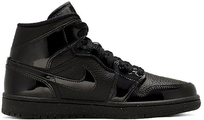 Jordan 1 Mid Patent Triple Black Women's 3