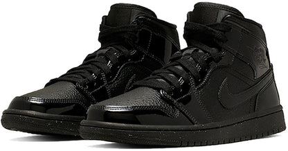Jordan 1 Mid Patent Triple Black Women's 4
